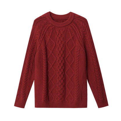 Damen Grobstrickpullover Zopfmuster Norvielle