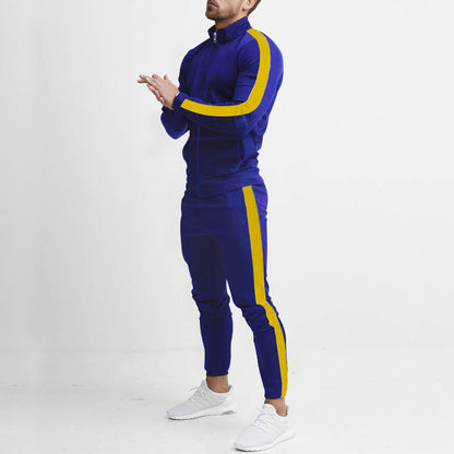 Herren Sportanzug-Set mit Reißverschluss und Streifen