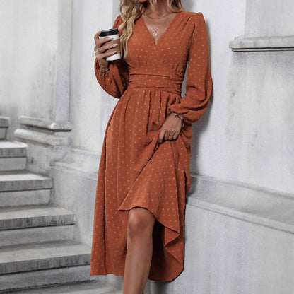 Damen Maxikleid Wickeloptik Elegantes Design Norvielle