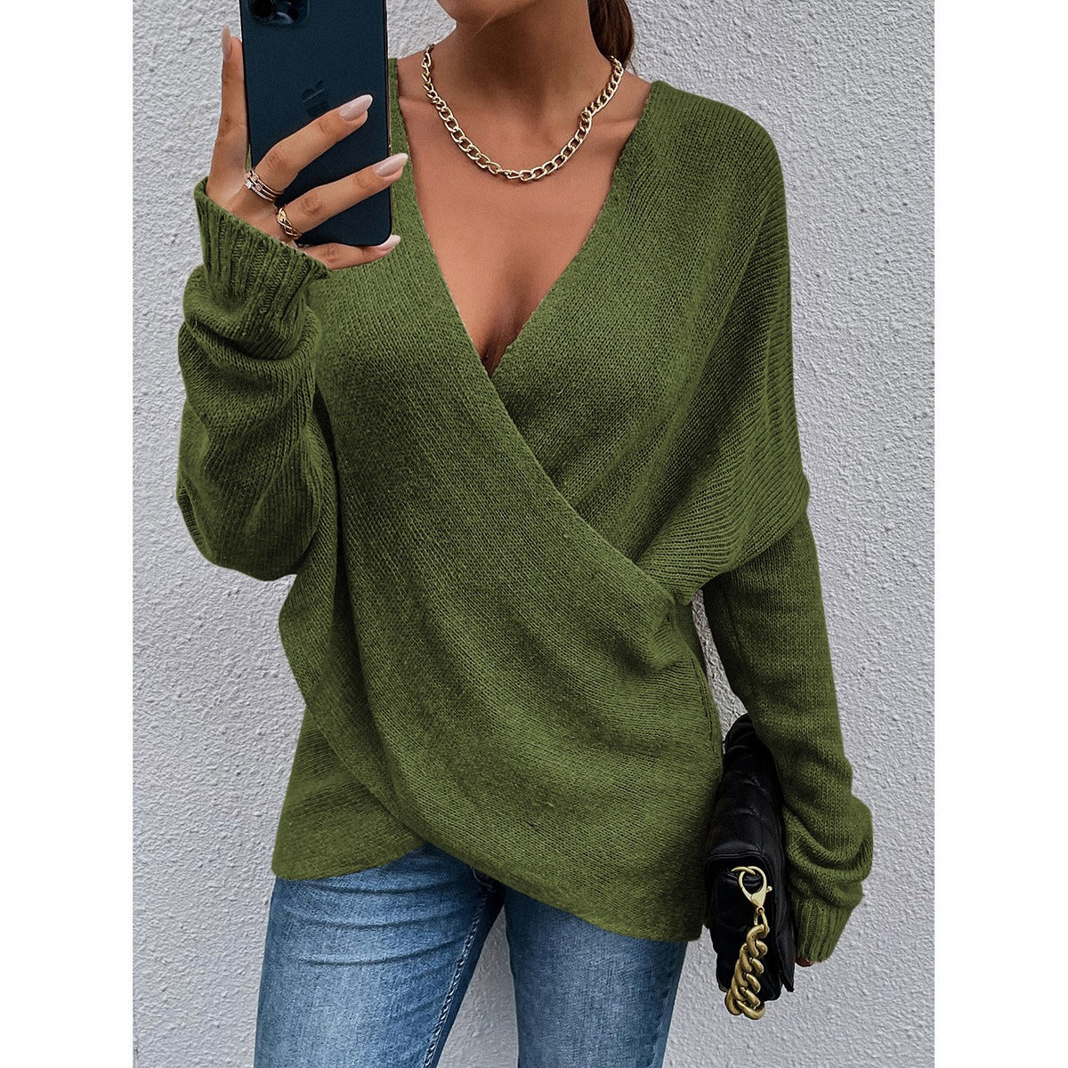 Damen Pullover V-Ausschnitt Norvielle
