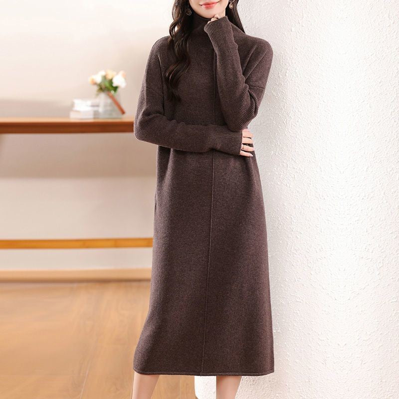 Damen Strickkleid Hochkragen Norvielle - Norvielle