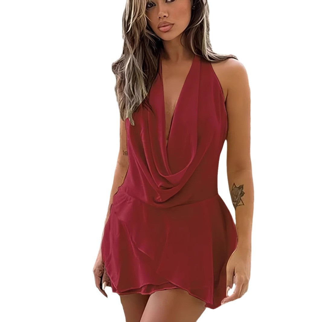 Damen Etuikleid Tiefes Dekolleté Elegantes Design