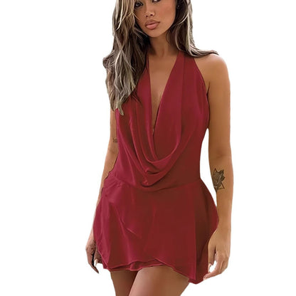 Damen Etuikleid Tiefes Dekolleté Elegantes Design