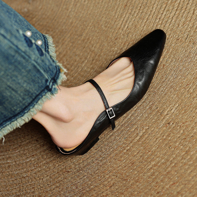 Damen Slipper Echtes Leder