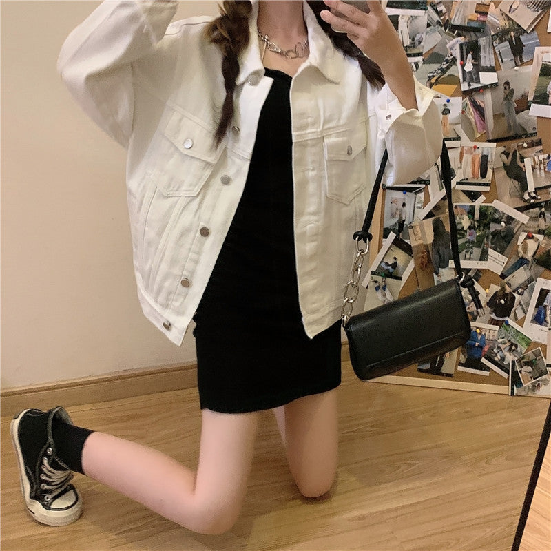 Damen Oversized Denimjacke mit Taschen