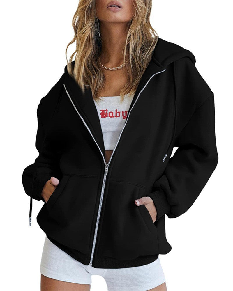 Damen Oversized Kapuzenjacke mit Taschen Norvielle