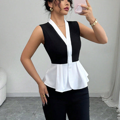 Damen Oberteil Peplum Design Norvielle