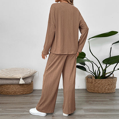 Damen Strickset Pullover und weite Hose Norvielle