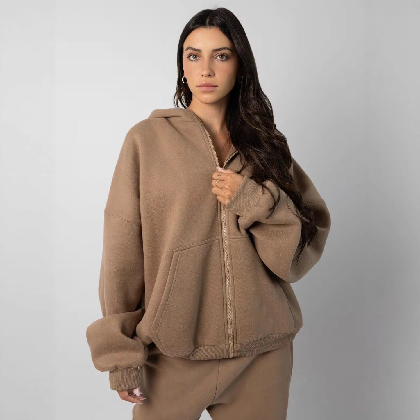 Damen Hoodie und Jogginghose Bequem Weite Taschen