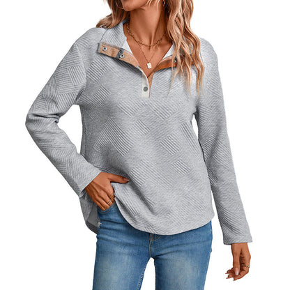 Damen Pullover Strukturiert Kragen Norvielle