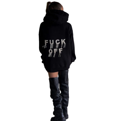 Damen Kapuzenpullover Auffälliges Statement-Design Norvielle