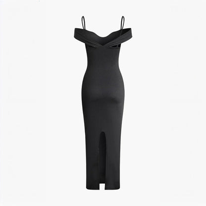 Damen Maxikleid Cut-Out Schulterdetails Norvielle