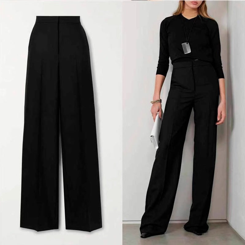 Damen Palazzo-Hose Norvielle Elegantes Design Hochgeschnitten - Norvielle