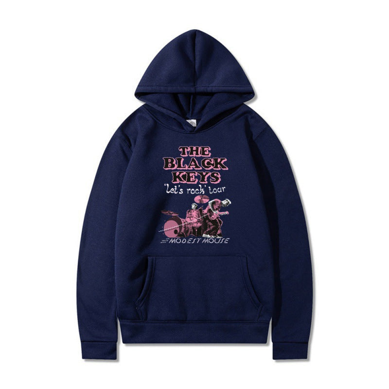Damen Kapuzenpullover Rockband-Design Komfortpassform