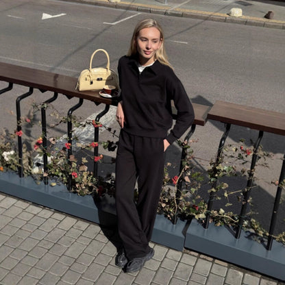 Damen Sportanzug mit Polooberteil und Sweatpants Norvielle