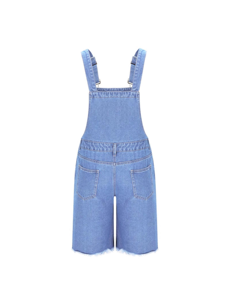 Herren Latzhose Denim Distressed