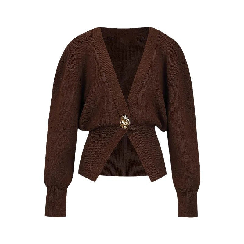 Damen Strickjacke Eleganter Verschluss Norvielle