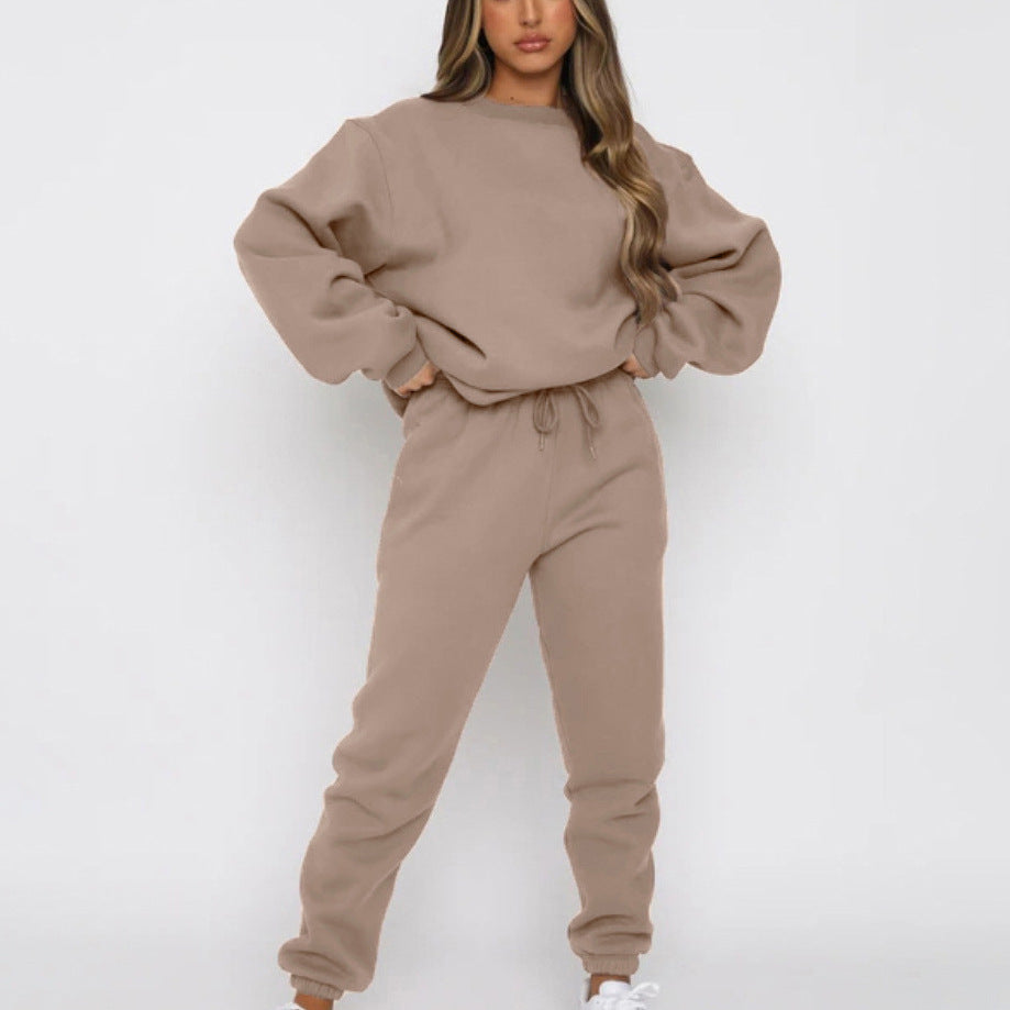 Damen Fleece-Set Innen Angeraut Elastischer Bund