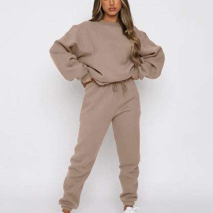 Damen Fleece-Set Innen Angeraut Elastischer Bund
