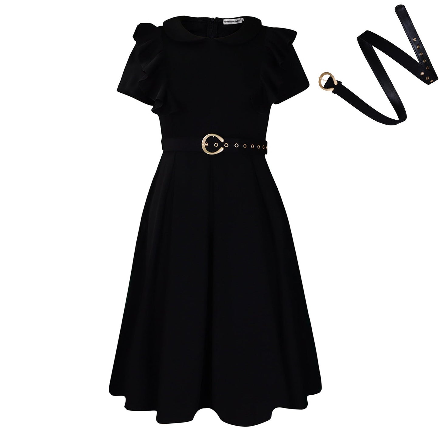 Damen Kleid Rüschendetails Taillierte Taille Norvielle