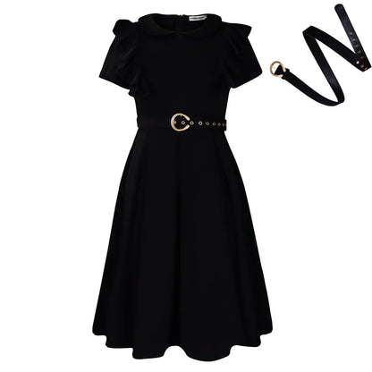 Damen Kleid Rüschendetails Taillierte Taille Norvielle