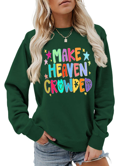 Damen Sweatshirt Bunt Motiv Verspielt Norvielle