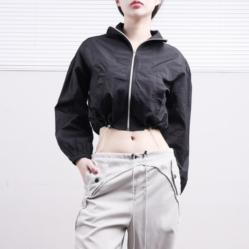 Damen Cropped Windjacke Norvielle Luftig