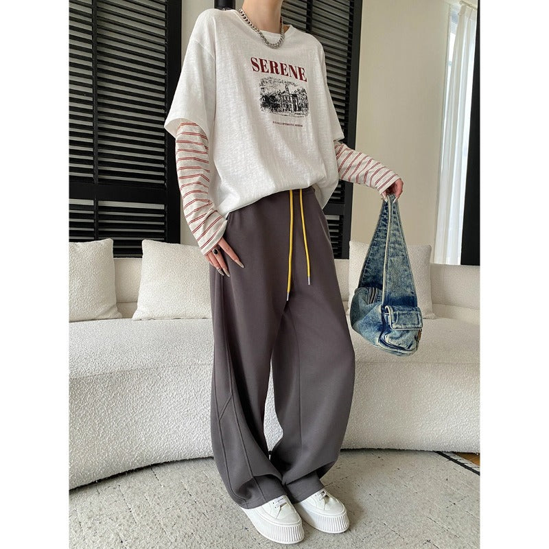 Damen Sweathose Weites Modell Seitentaschen Bequem