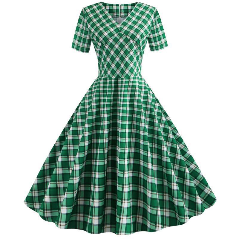 Damen Swingkleid Kariert Norvielle
