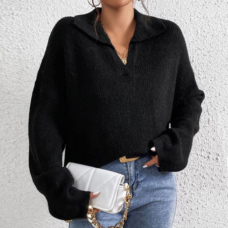 Damen Pullover Strukturiertes Rippdesign Norvielle