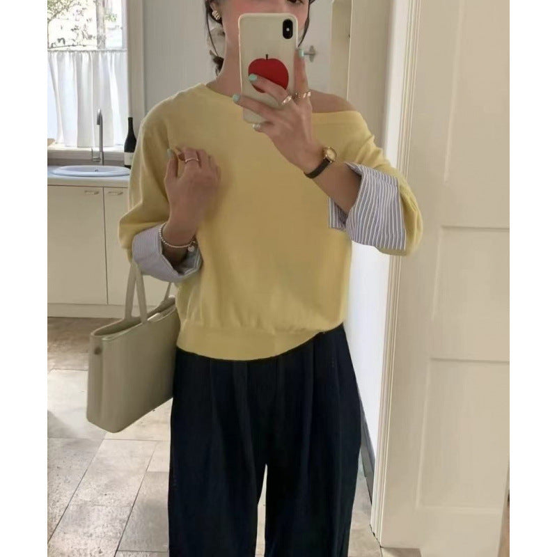 Damen Pullover Lässig Abnehmbarer Innenarm Norvielle