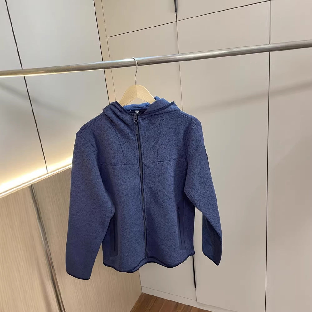 Damen Funktionsjacke Atmungsaktive Kapuze Reißverschlusstaschen