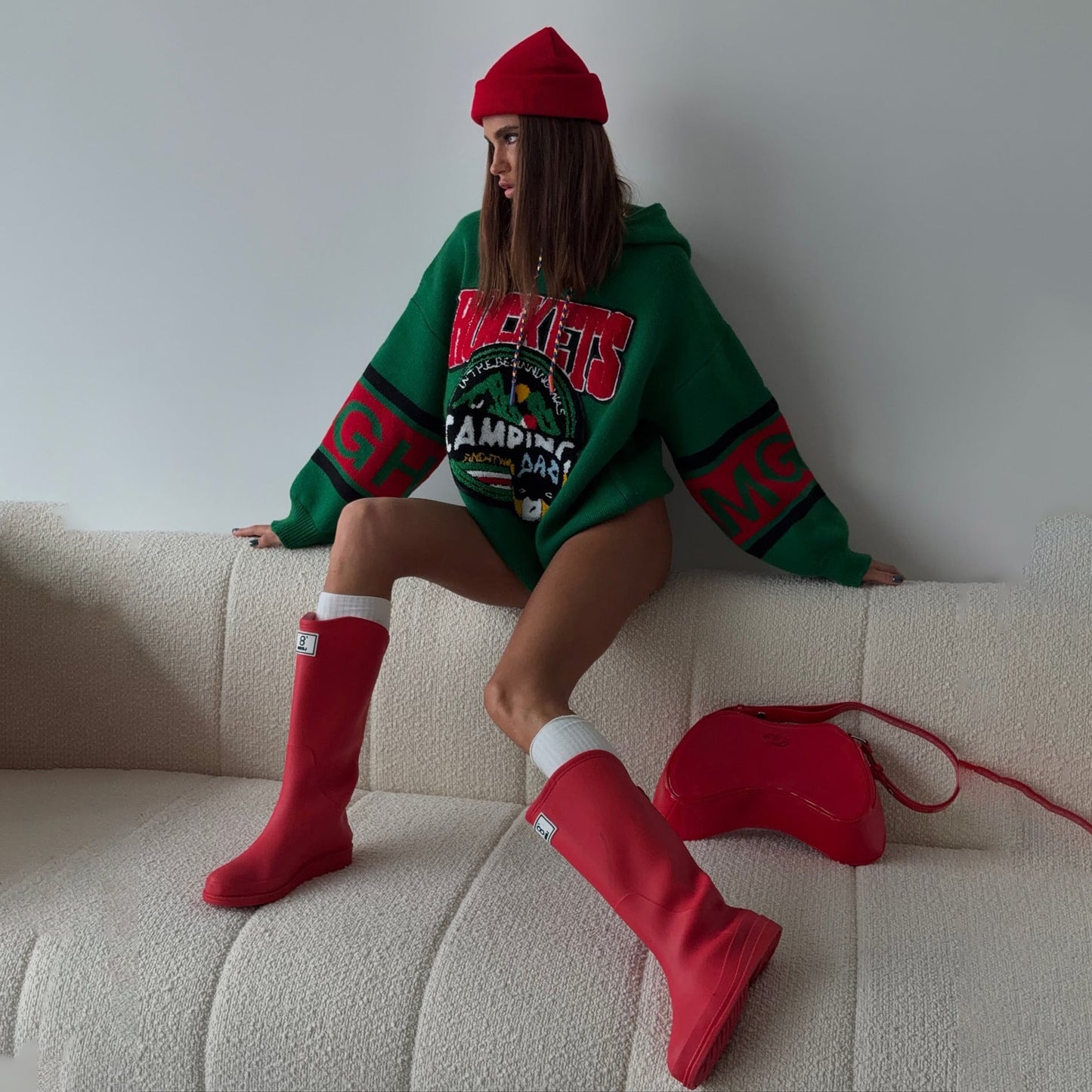 Damen Oversized Pullover mit Grafikdruck Groß Norvielle - Norvielle