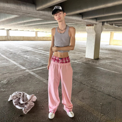Damen Jogginghose Elastischer Bund Hochwertige Baumwolle Schwarz - Norvielle