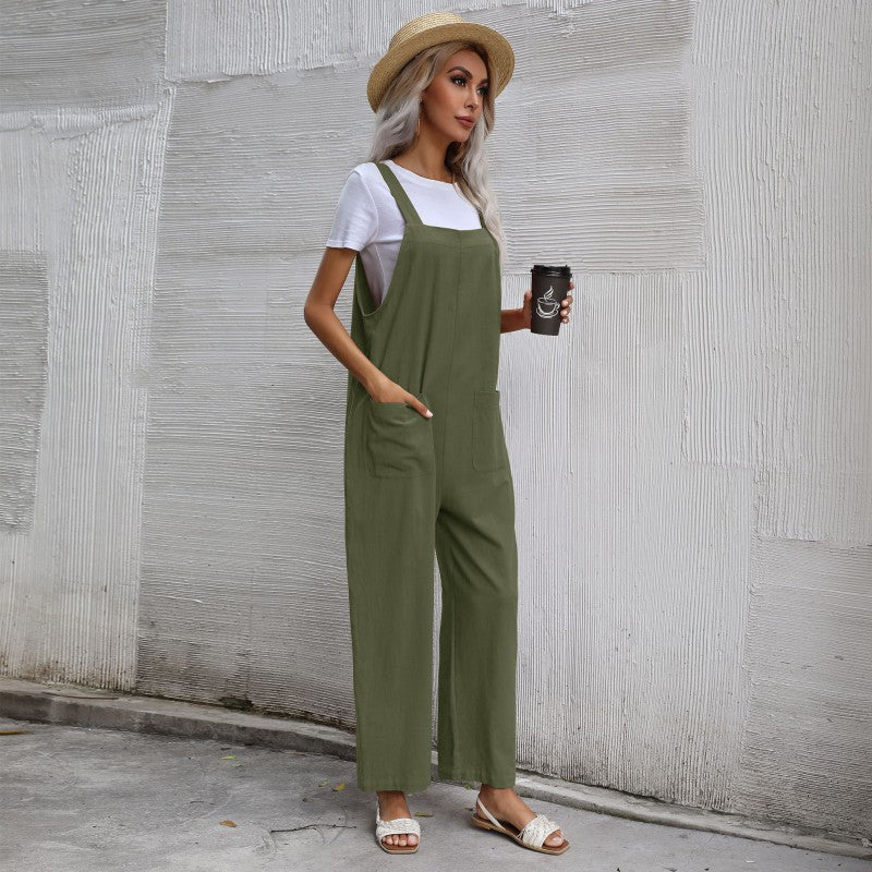 Damen Latzhose Bequem Mit Taschen Norvielle