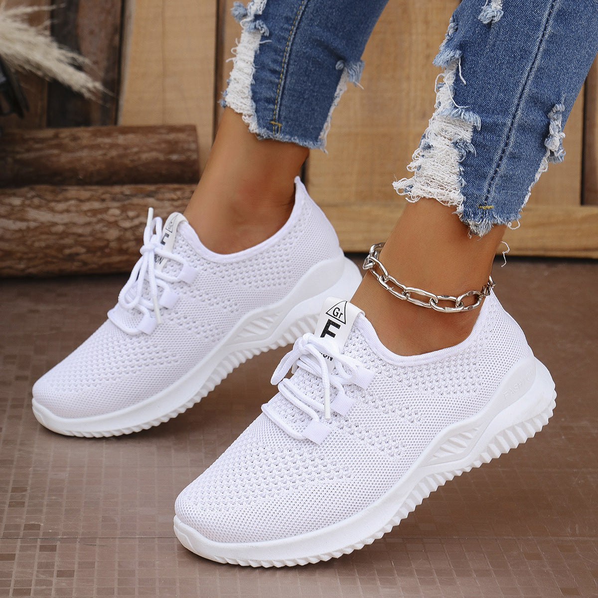 Damen Sneaker Atmungsaktives Mesh Modernes Design