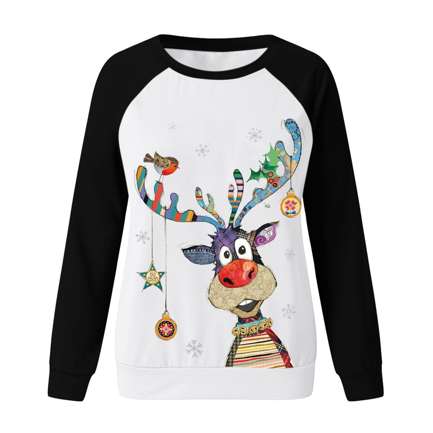 Damen Sweatshirt Rentier Motiv Norvielle