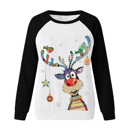 Damen Sweatshirt Rentier Motiv Norvielle