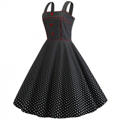 Damen Vintage Swingkleid mit Polka-Dots Norvielle