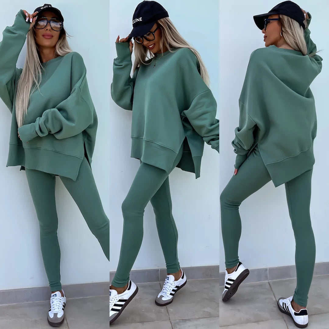 Damen Sportanzug Oversized Sweatshirt und Leggings Norvielle