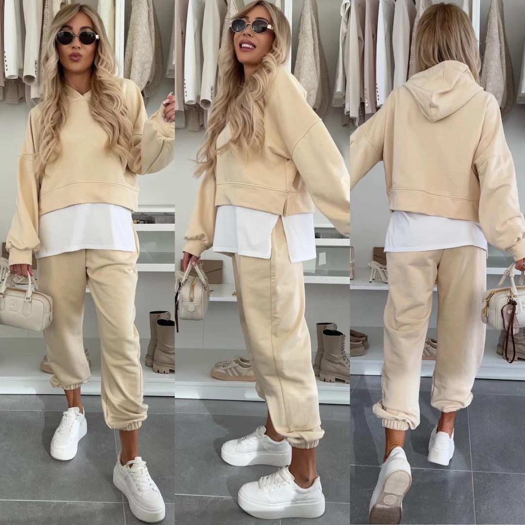 Damen Sportset Crop- Jogginghose Norvielle