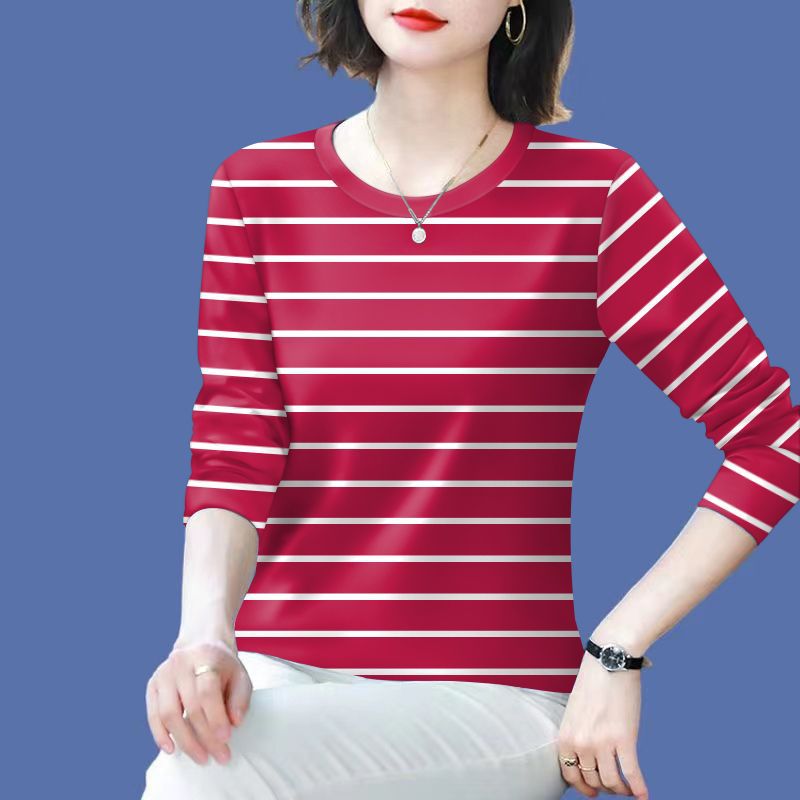 Damen Langarmshirt Gestreift Norvielle