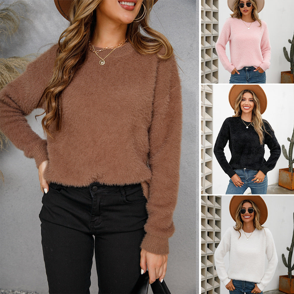 Damen Strickpullover Weich Norvielle Moderner Schnitt - Norvielle