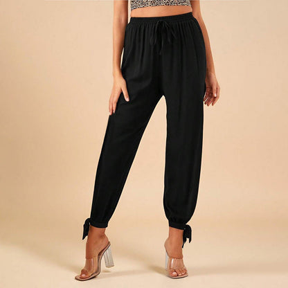 Damenhose Elegante Mit Seitenschlitzen Kordelzug Norvielle