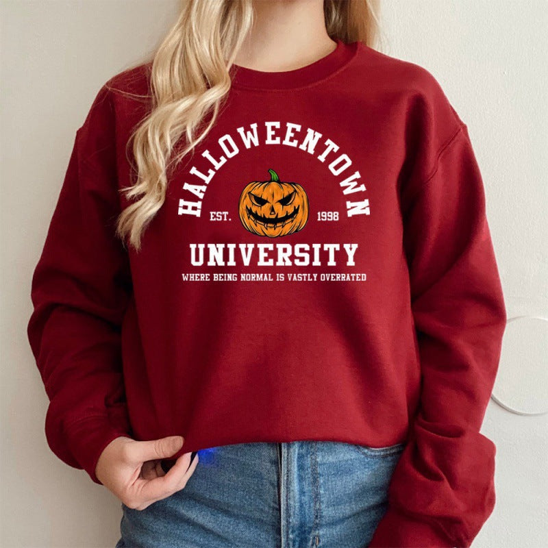 Damen Sweatshirt Kreatives Halloween-Design Baumwolle Bequem