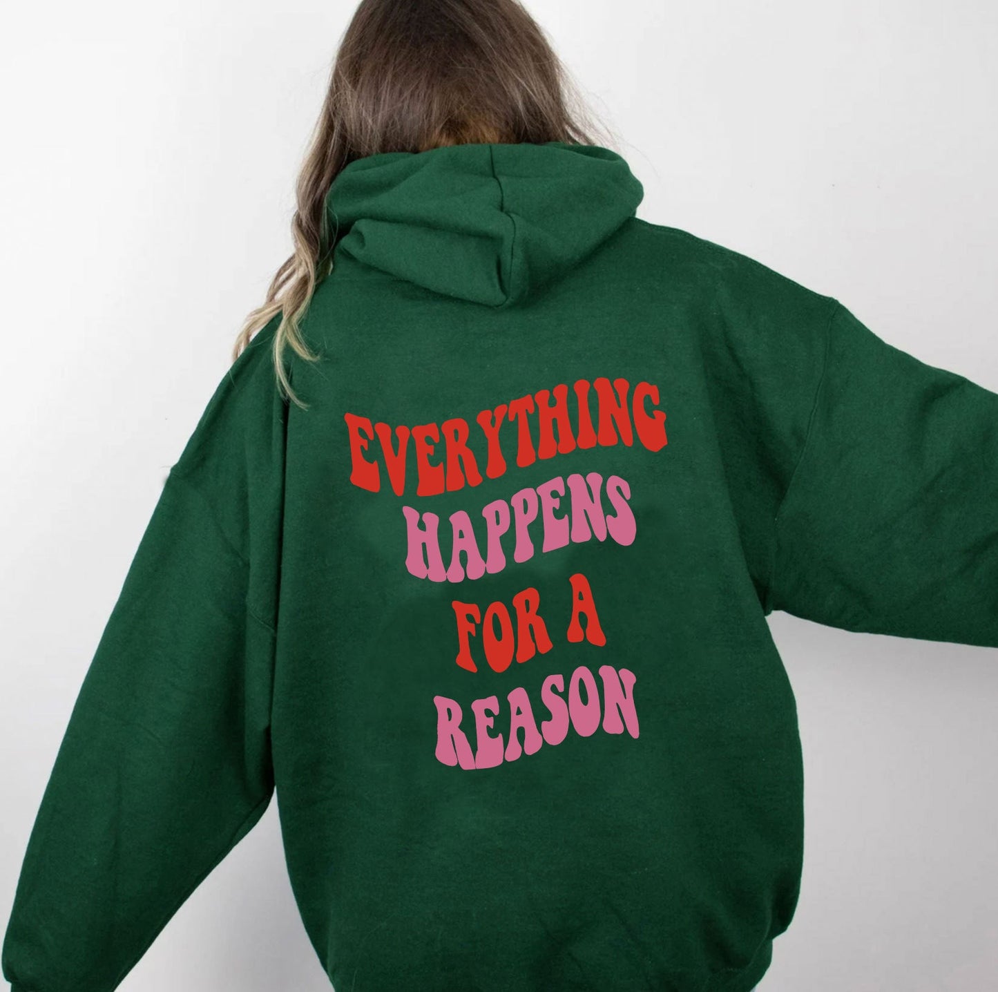 Damen Kapuzenpullover mit Motivschriftzug Baumwolle Bequem