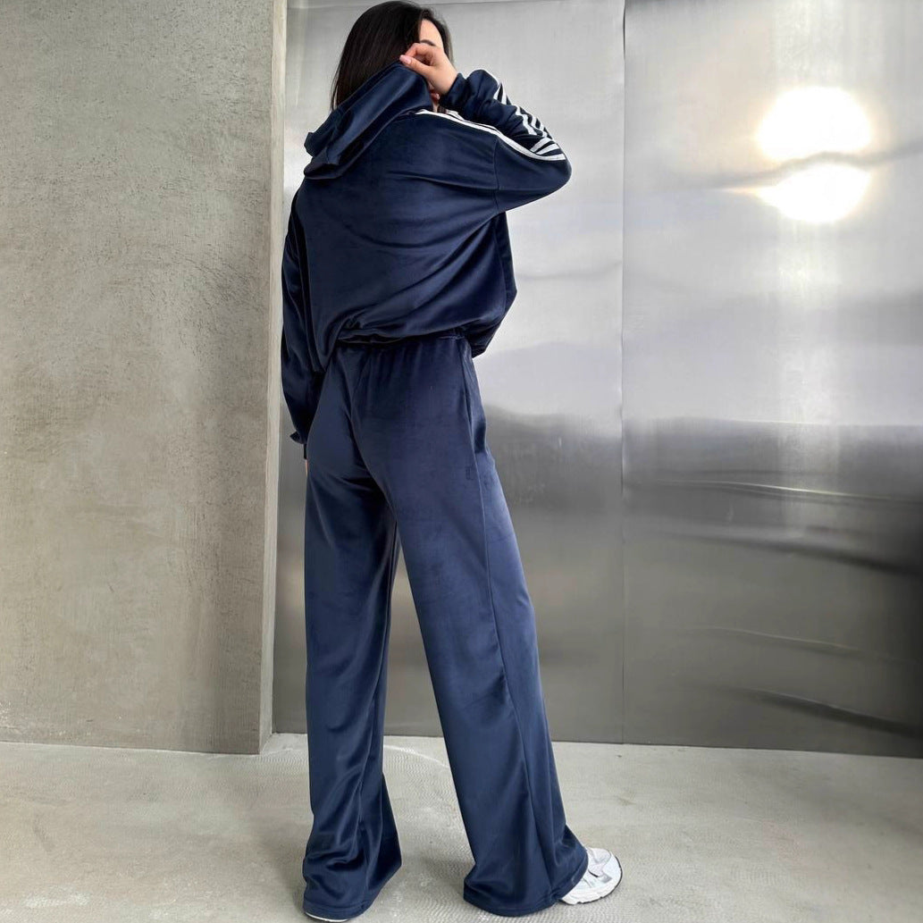 Damen Hoodie Set Velvet Norvielle