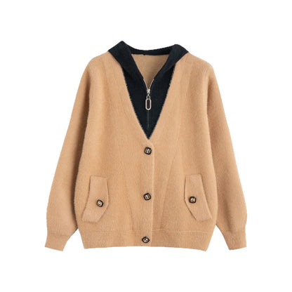 Damen Strickjacke Edle Knöpfe Norvielle