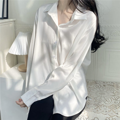 Damen Bluse aus Seide Elegantes Design Blau - Norvielle