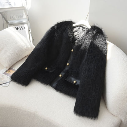 Damen Fuzzy Pelzjacke Norvielle wird zu: Damen Fleecejacke Fuzzy